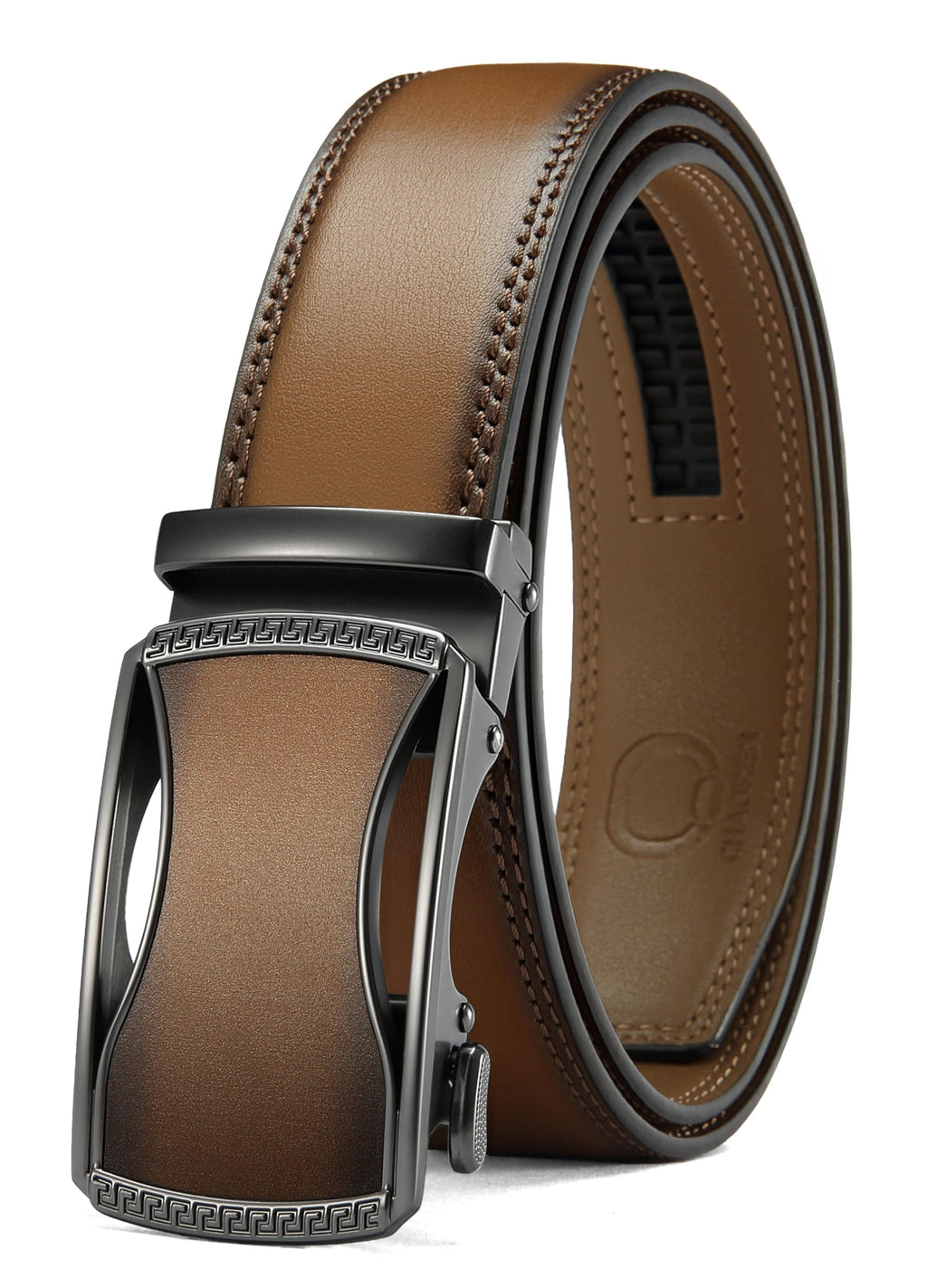 CHAOREN Men's Leather Ratchet Belt - Customizable Fit (35mm)