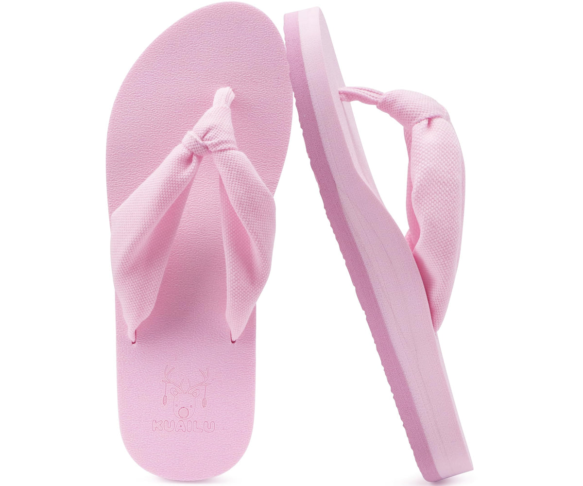 KuaiLu Flip Flops for Women with Arch Support Summer Beach Thong Sandals
