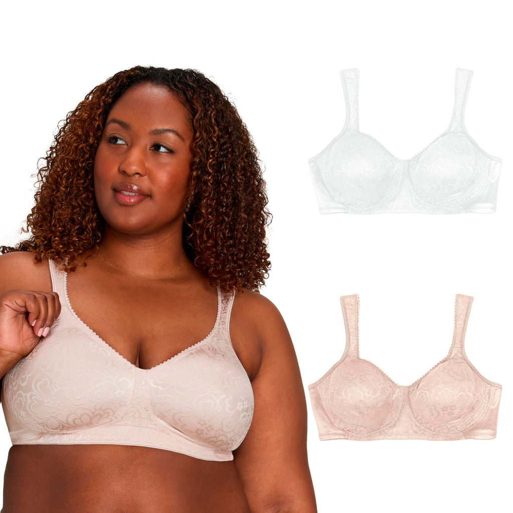 Playtex Women's Wireless Bra, 18 Hour Plus-Size Bras Available, Ultimate Lift, Moisture-Wicking, Single or 2-Pack