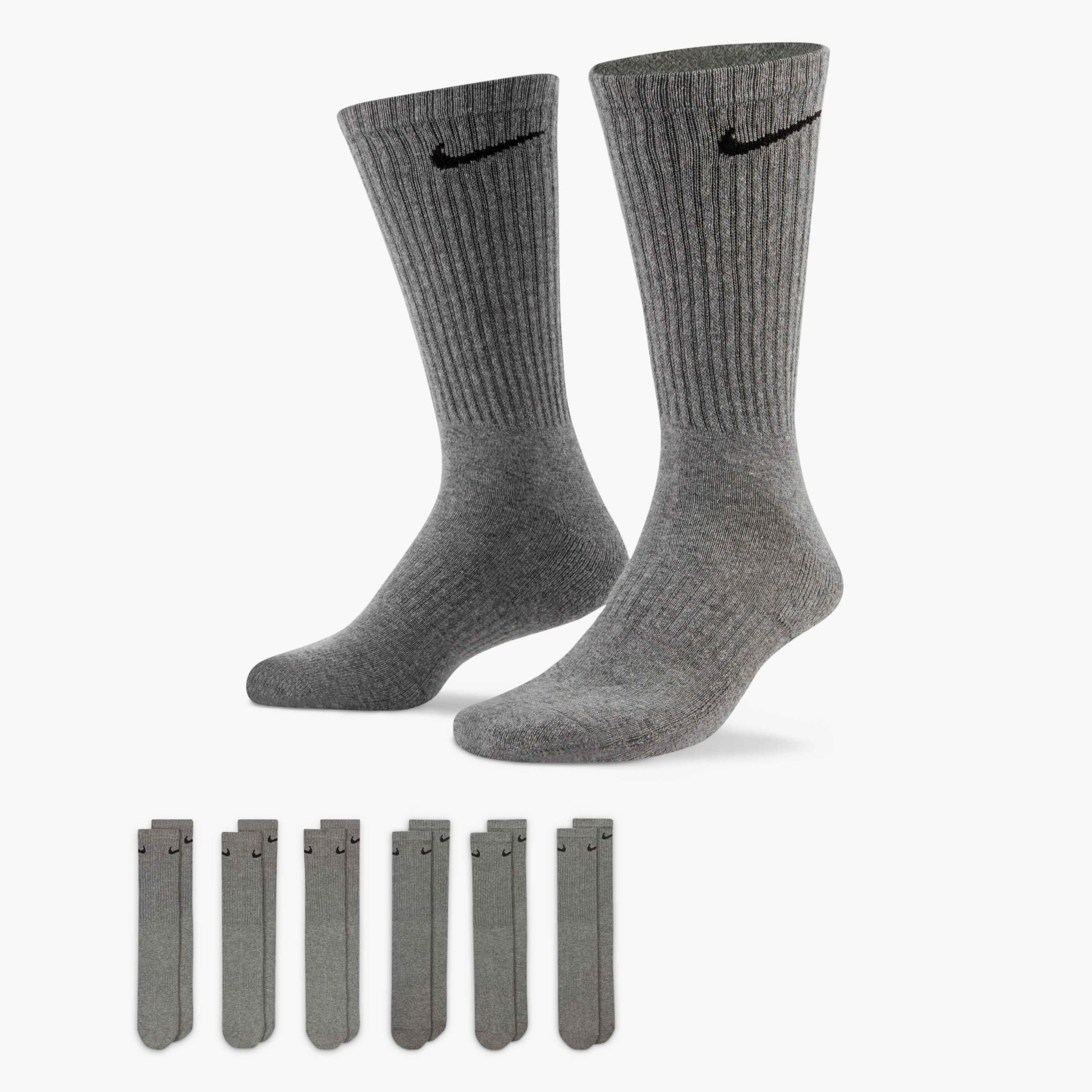 Nike Adult Everyday Cushioned Training Crew Socks (6-Packs) | Mens & Womens