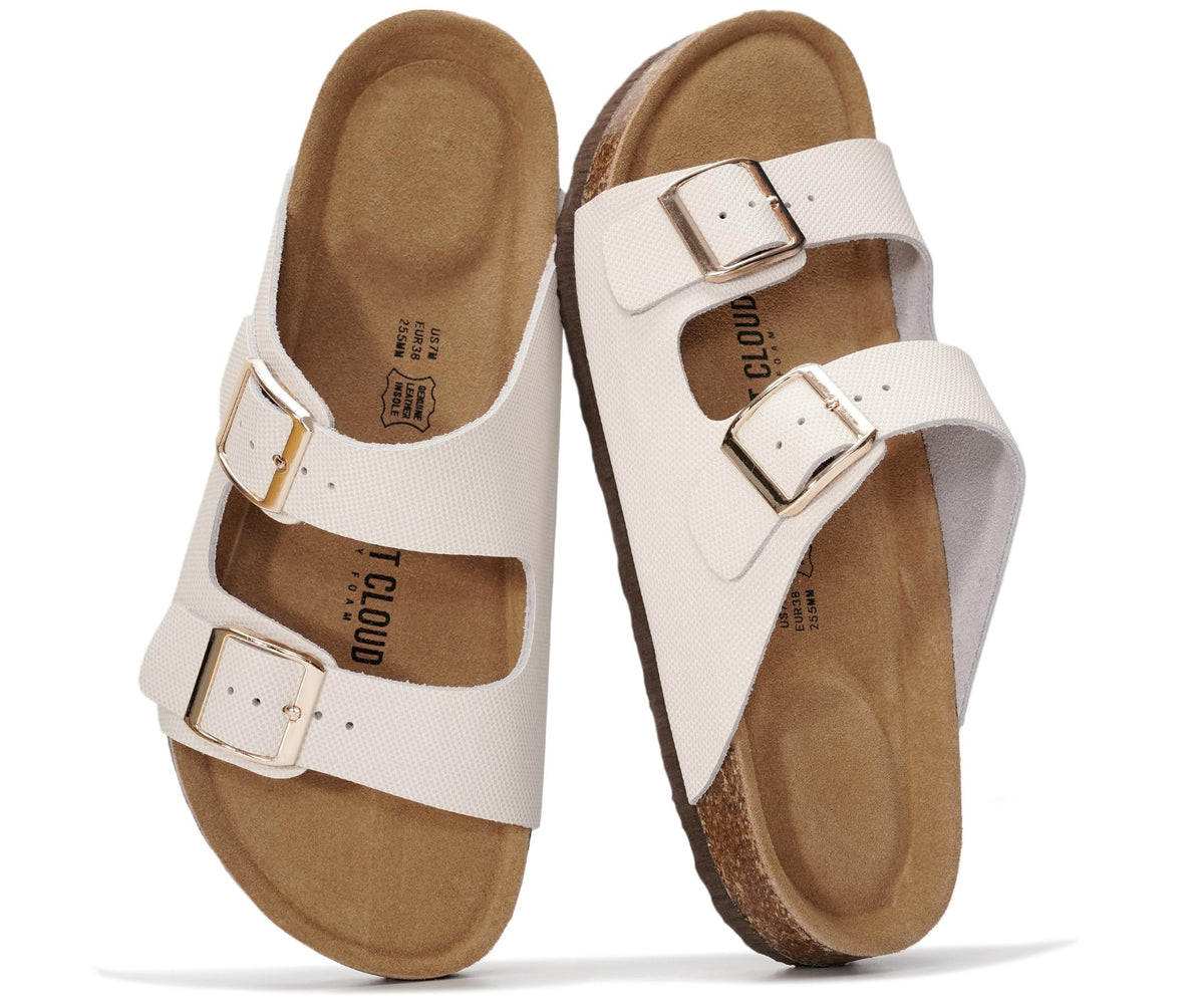Project Cloud 100% Genuine Leather Womens Sandals Slides for Women (Venita)