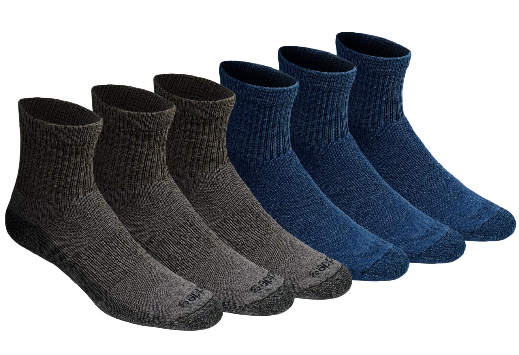 Dickies Men's Dri-Tech Moisture Control Quarter Socks, Available in M-XXL (6, 12, 18 Pairs)