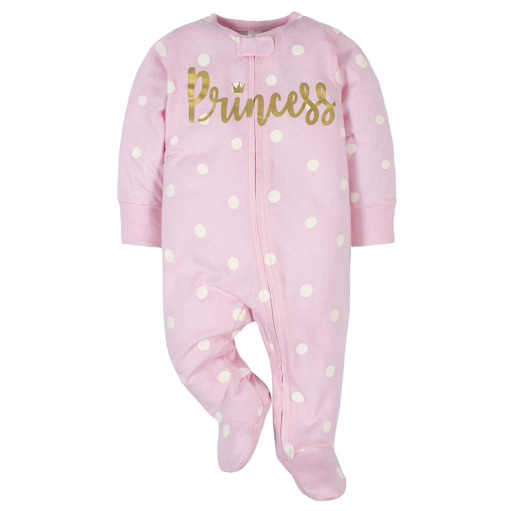 Gerber Baby Girls 4-Pack Sleep 'N Play Footie