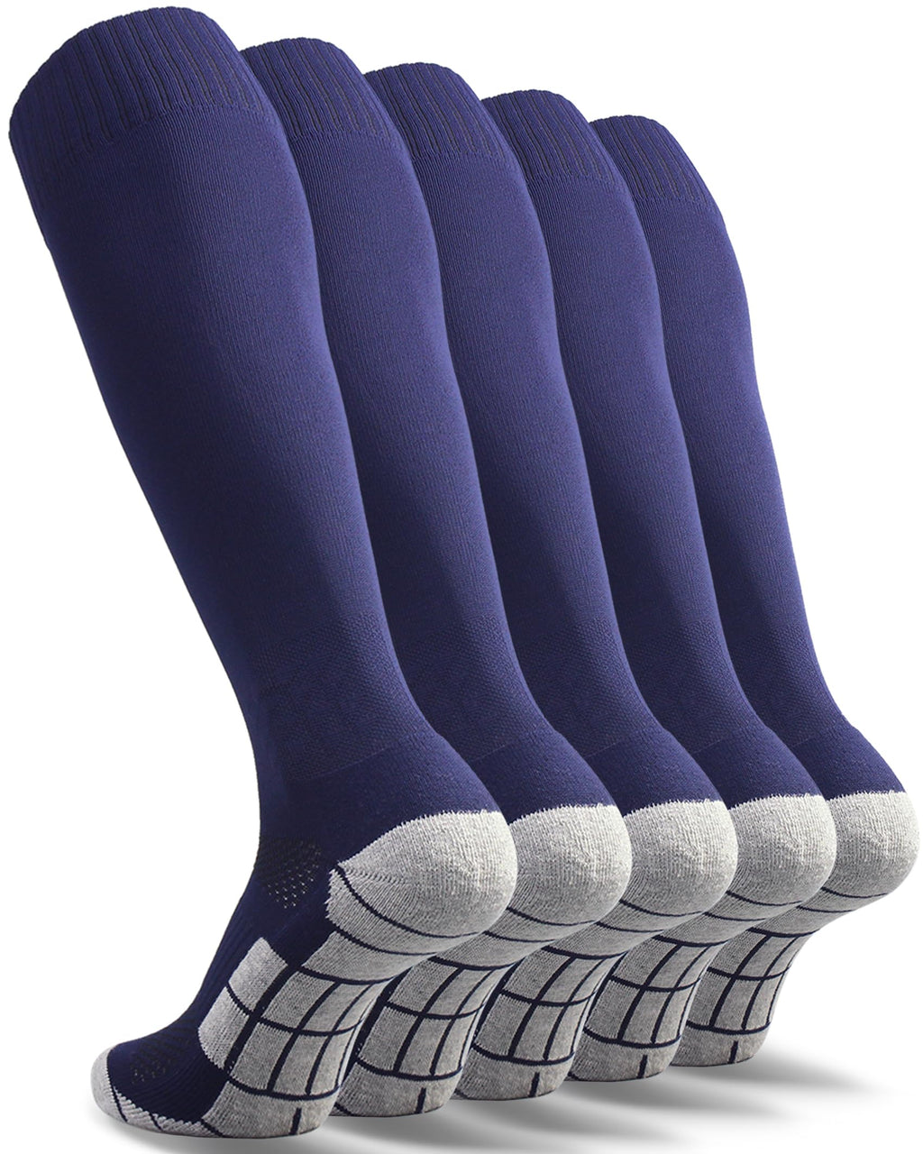 CWVLC Soccer Socks (1/3/5 pairs) Team Sport Knee High Socks for Adult Youth Kids