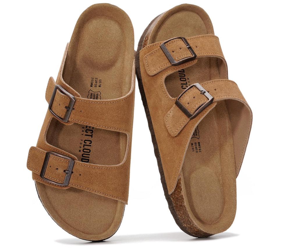 Project Cloud 100% Genuine Leather Womens Sandals Slides for Women (Venita)