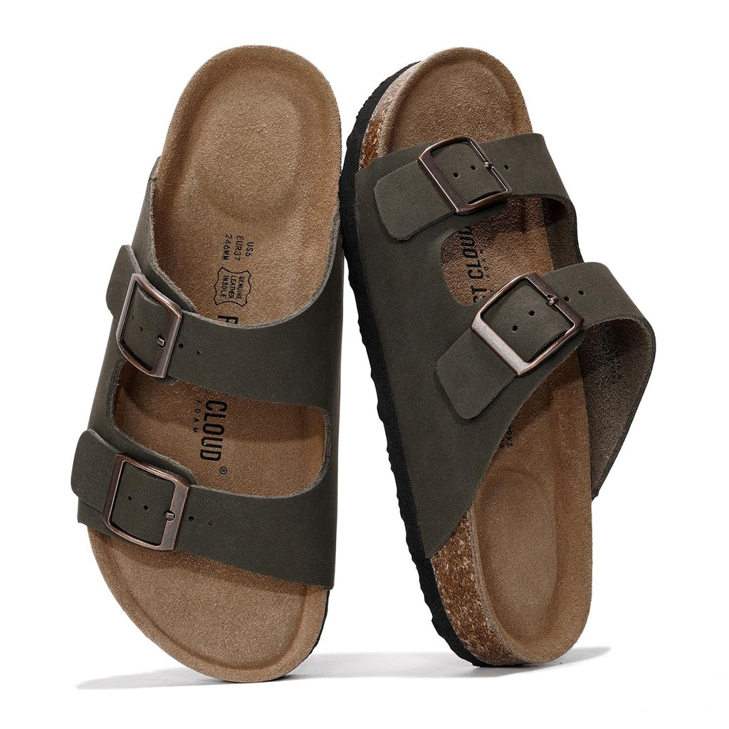 Project Cloud 100% Genuine Leather Womens Sandals Slides for Women (Venita)