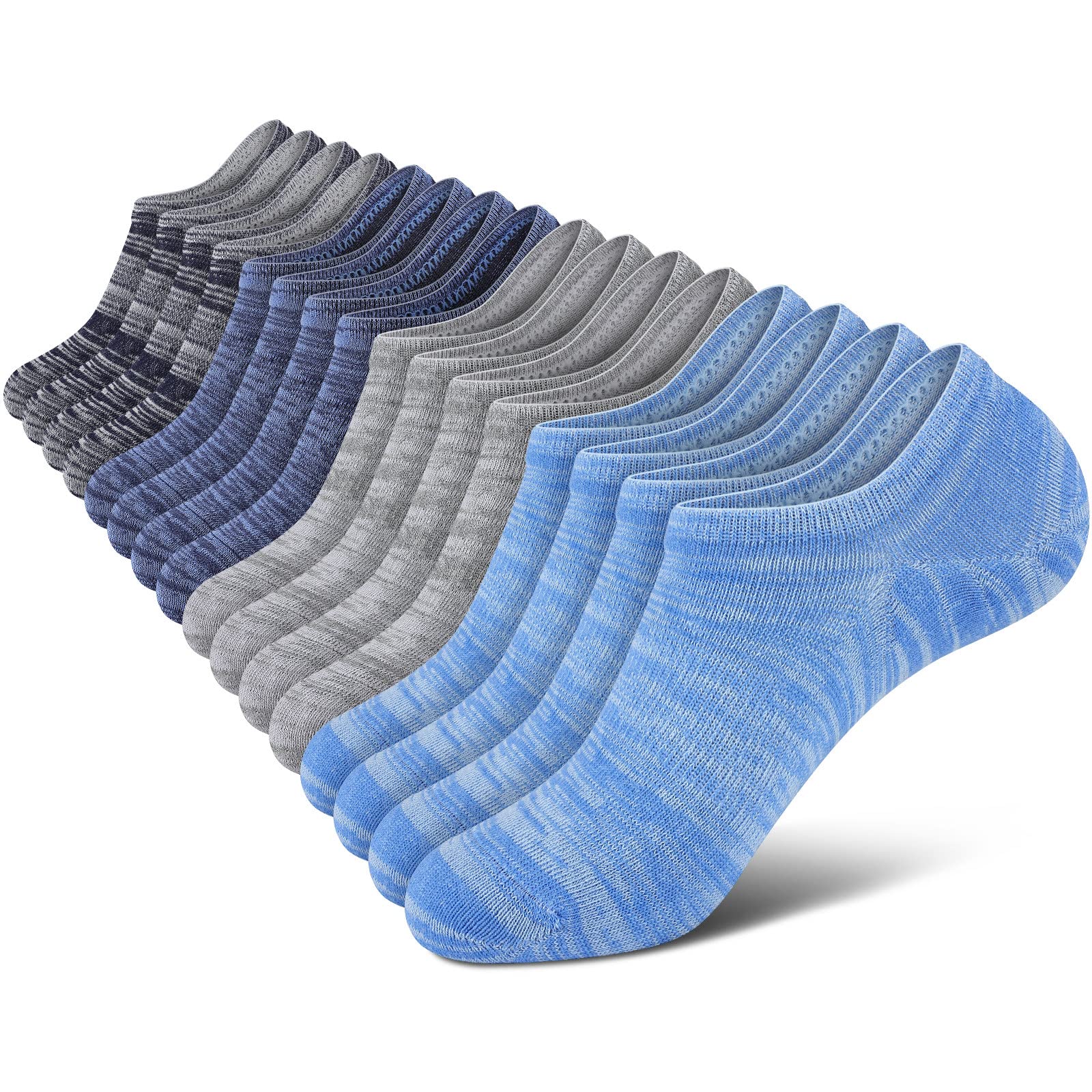 wernies No Show Socks Men, Low Cut Ankle Short Casual Non Slip Socks