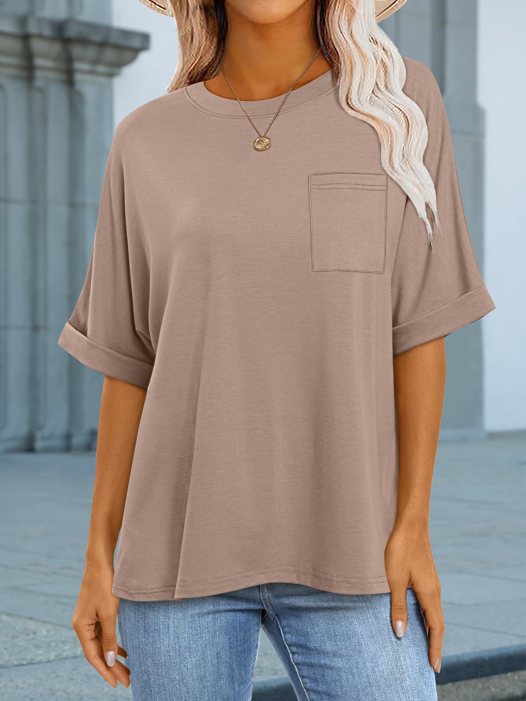 ANRABESS Womens Tops Short Sleeve Oversized T Shirts