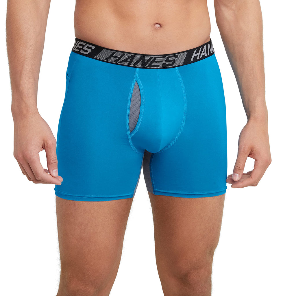 Hanes Men's Underwear Boxer Briefs Pack, 3-Pack, Total Support Pouch, Long or Short-Leg Boxer Briefs