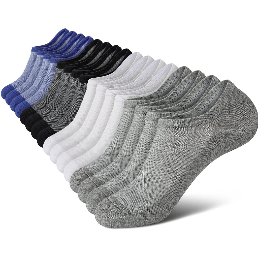 wernies No Show Socks Men, Low Cut Ankle Short Casual Non Slip Socks