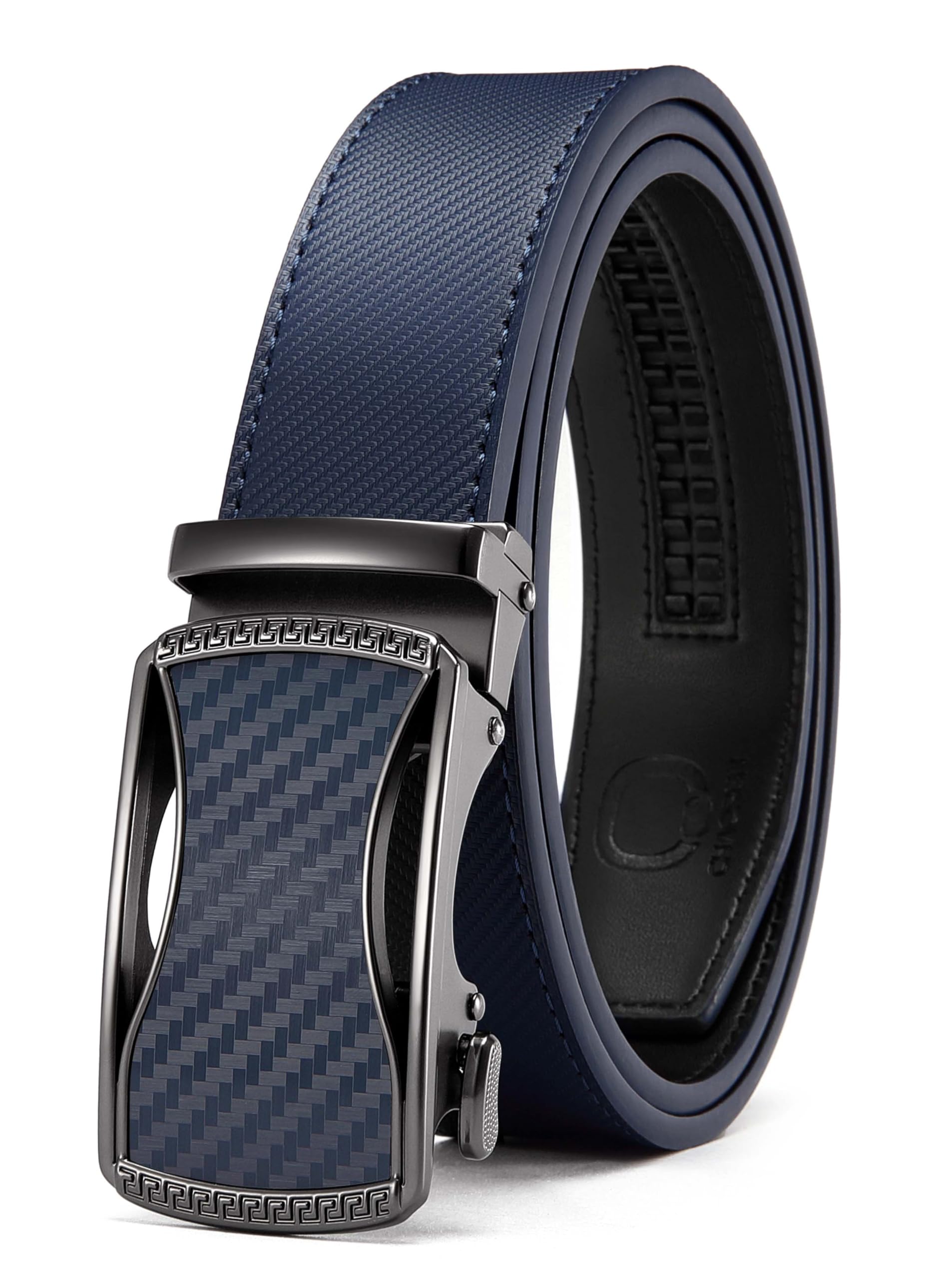 CHAOREN Men's Leather Ratchet Belt - Customizable Fit (35mm)