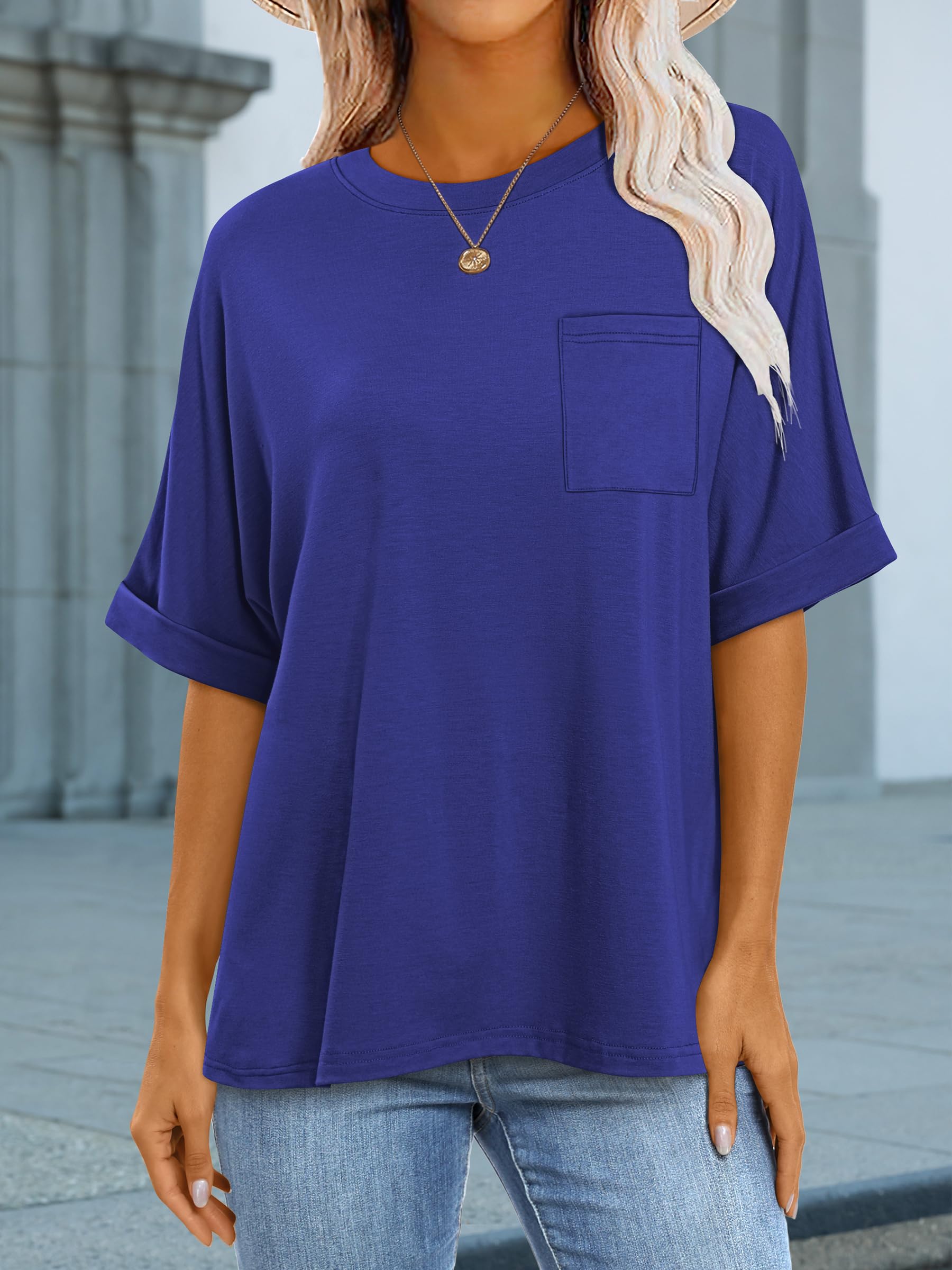 ANRABESS Womens Tops Short Sleeve Oversized T Shirts