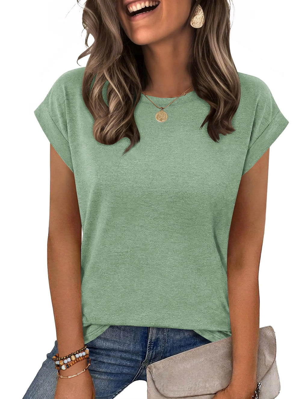 Zeagoo Womens Tops Summer Casual Cap Sleeve Tshirts Shirts Business Blouses