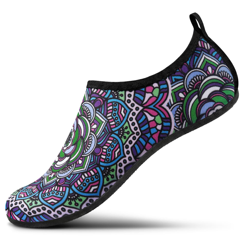 SEEKWAY Water Shoes Women Men Adult Quick-Dry Aqua Socks Barefoot Non Slip for Beach Swim River Pool Lake surf Black SK002(U)