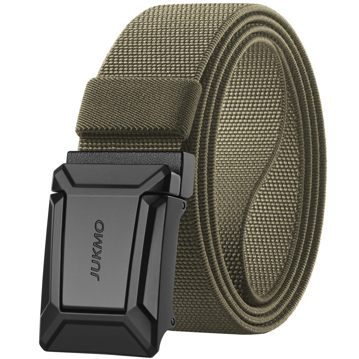 JUKMO Men's Stretch Tactical Belt, 1.5" Elastic Nylon Web with Flip Buckle