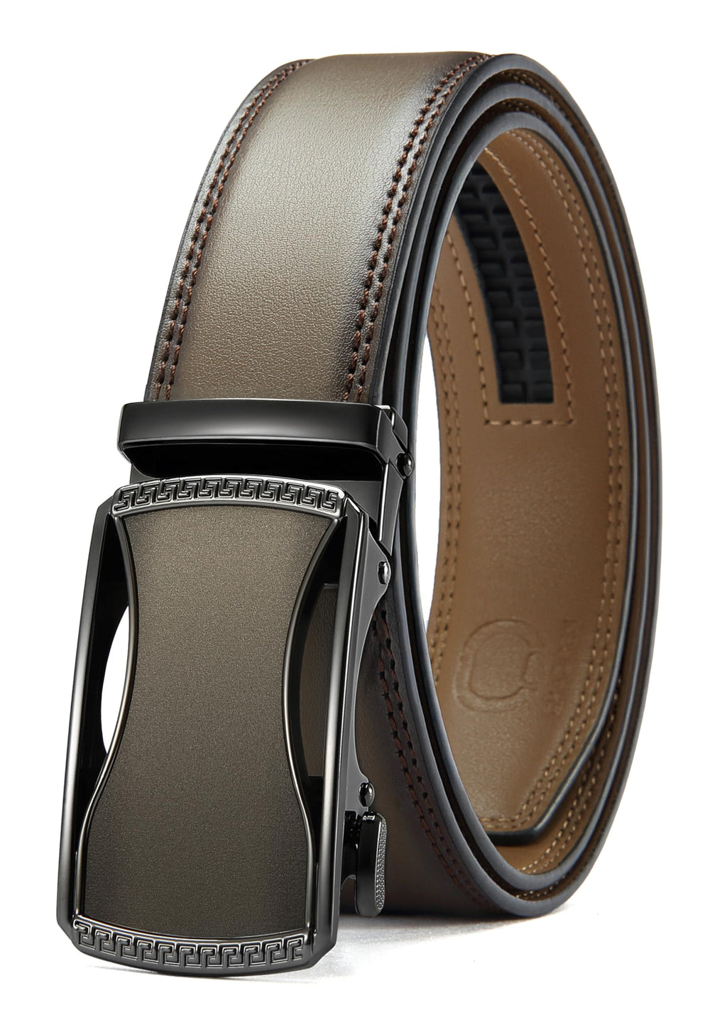 CHAOREN Men's Leather Ratchet Belt - Customizable Fit (35mm)