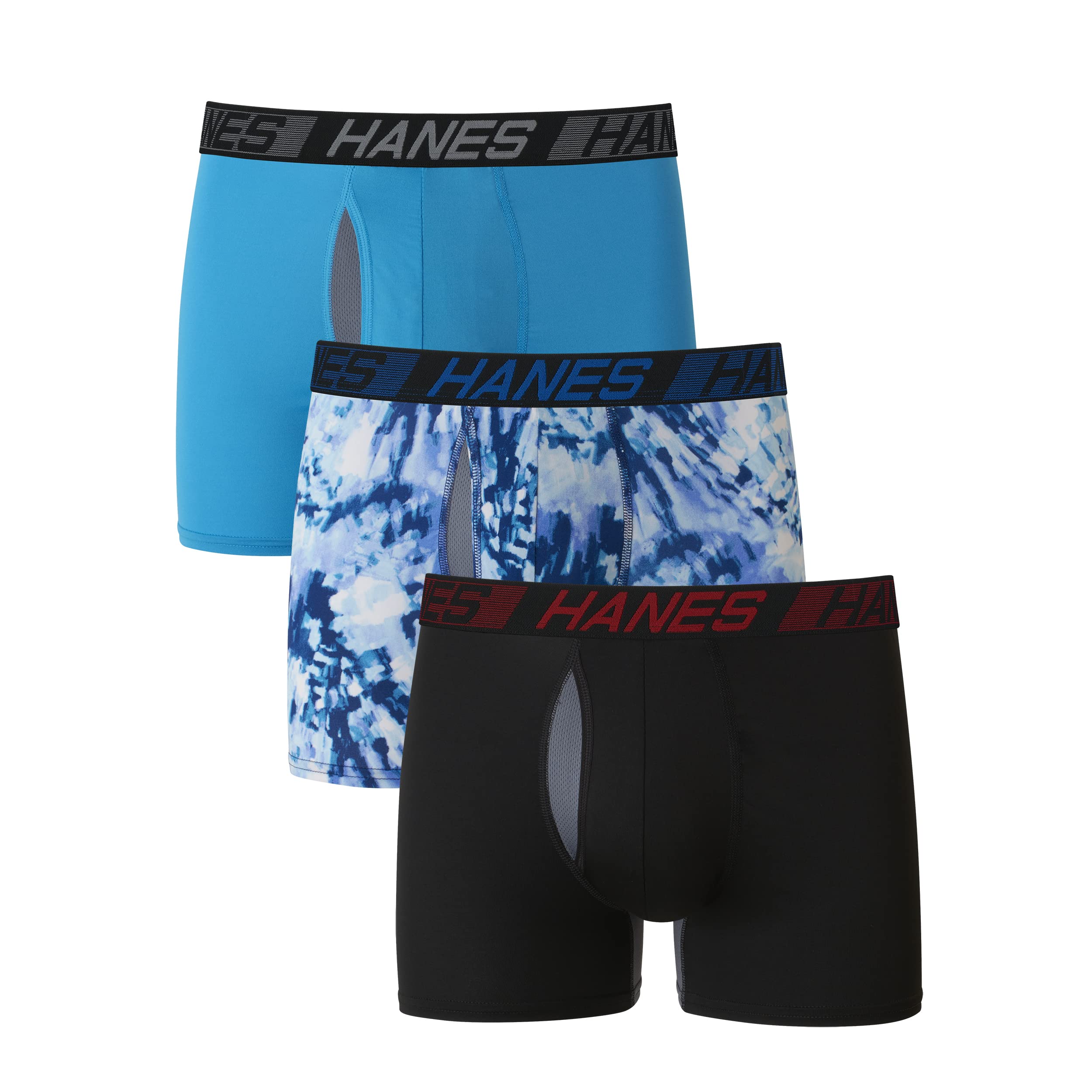 Hanes Men's Underwear Boxer Briefs Pack, 3-Pack, Total Support Pouch, Long or Short-Leg Boxer Briefs