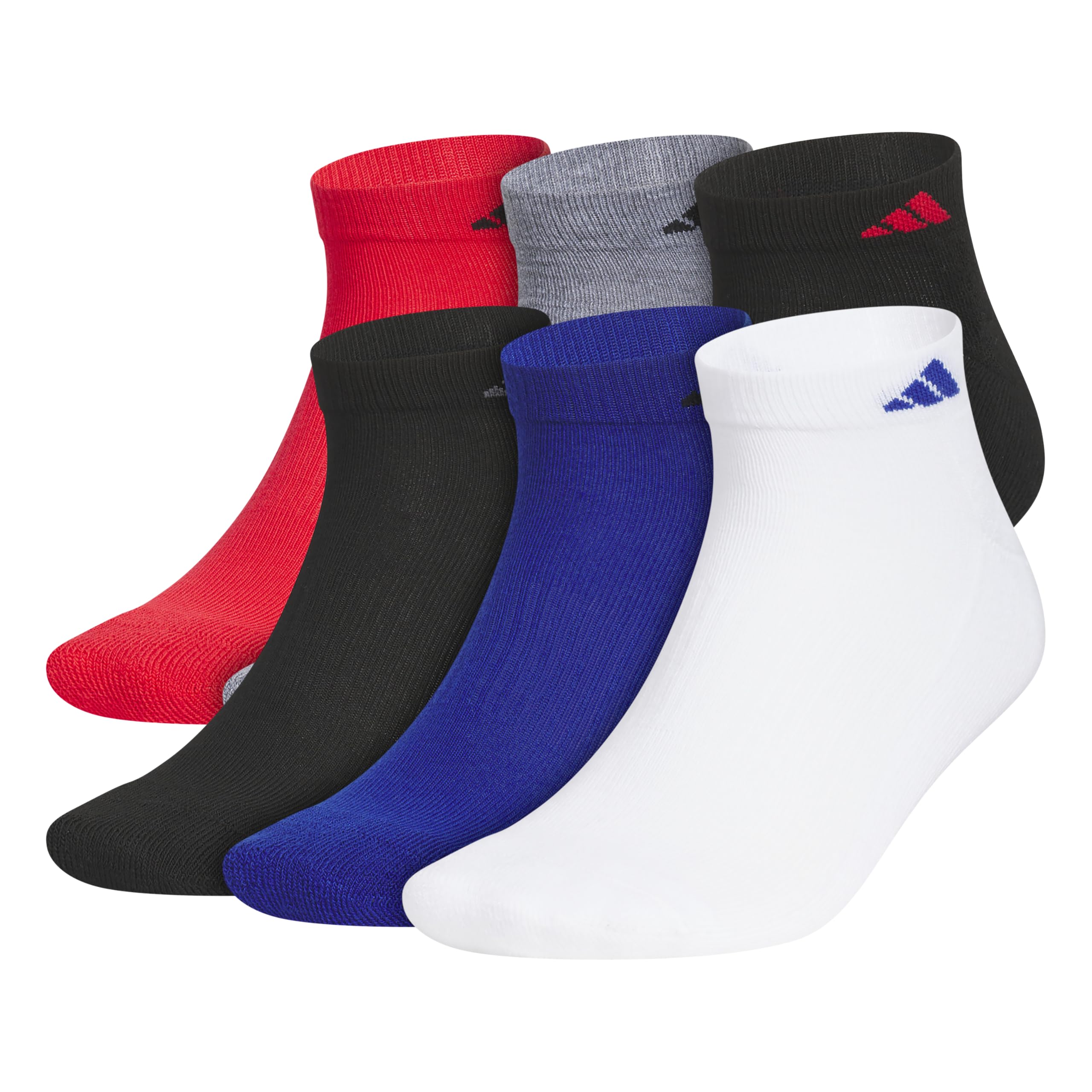 adidas Men's Athletic Cushioned Low Cut Ankle Socks 6 Pairs