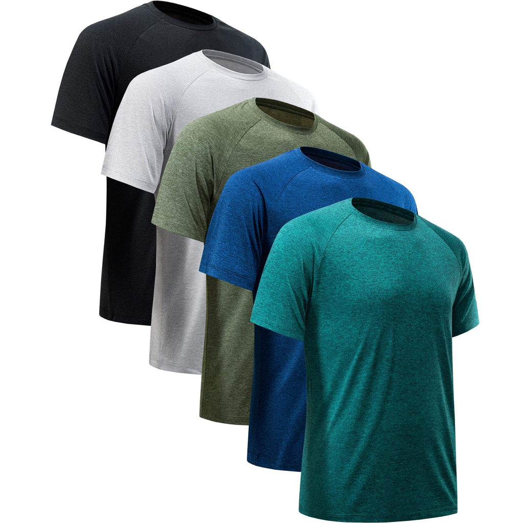 Workout Shirts for Men Short Sleeve Quick Dry Gym T Shirt