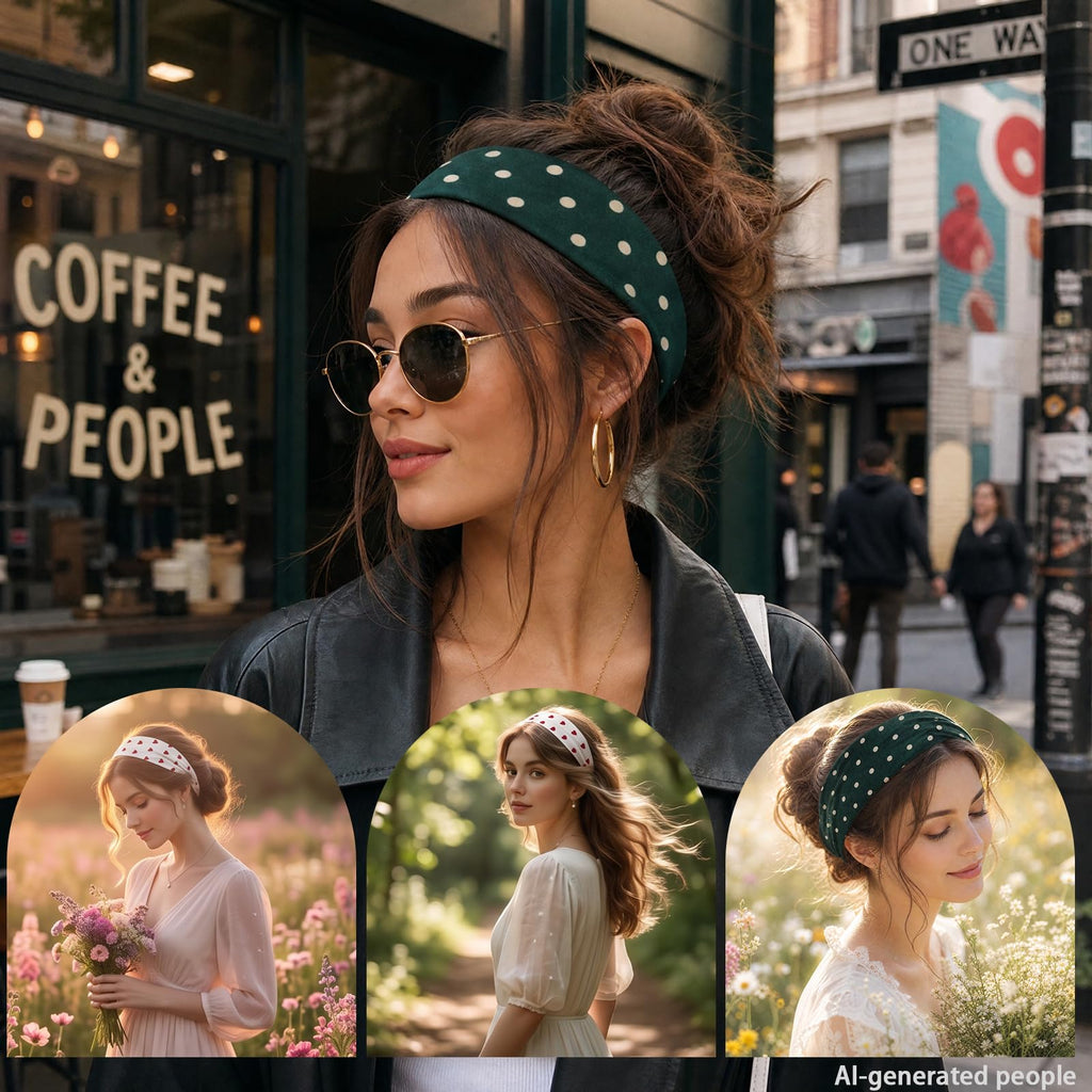 Headbands for Women 8PCS, Summer-Exclusive Elastic Non Slip Hair Head Bands