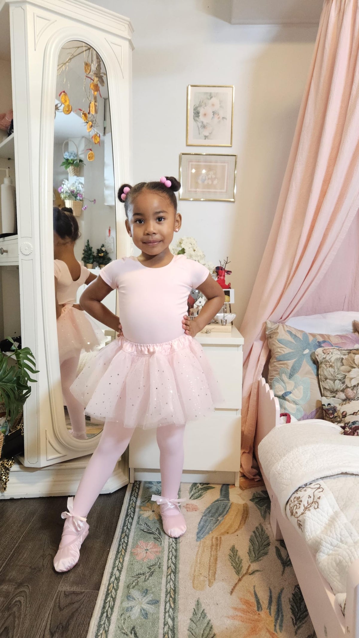 Stelle Girls' Footed Ballet Tights for Dance Class Toddler Kids 2T-15Y