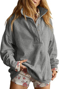 Gacaky Sweatshirt for Women Oversized Henley Neck Pullover Top Fall Outfits