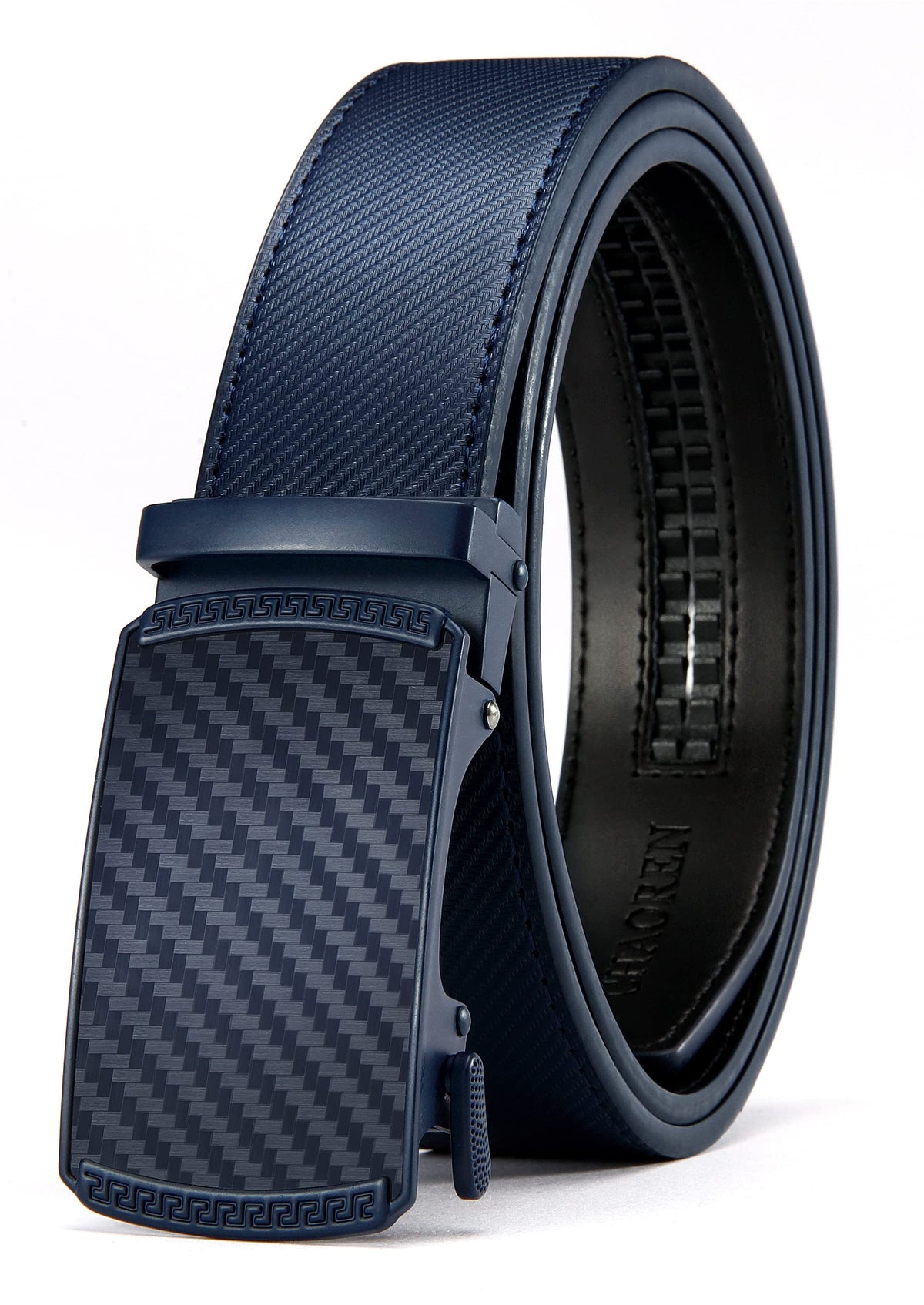 CHAOREN Men's Leather Ratchet Belt - Customizable Fit (35mm)