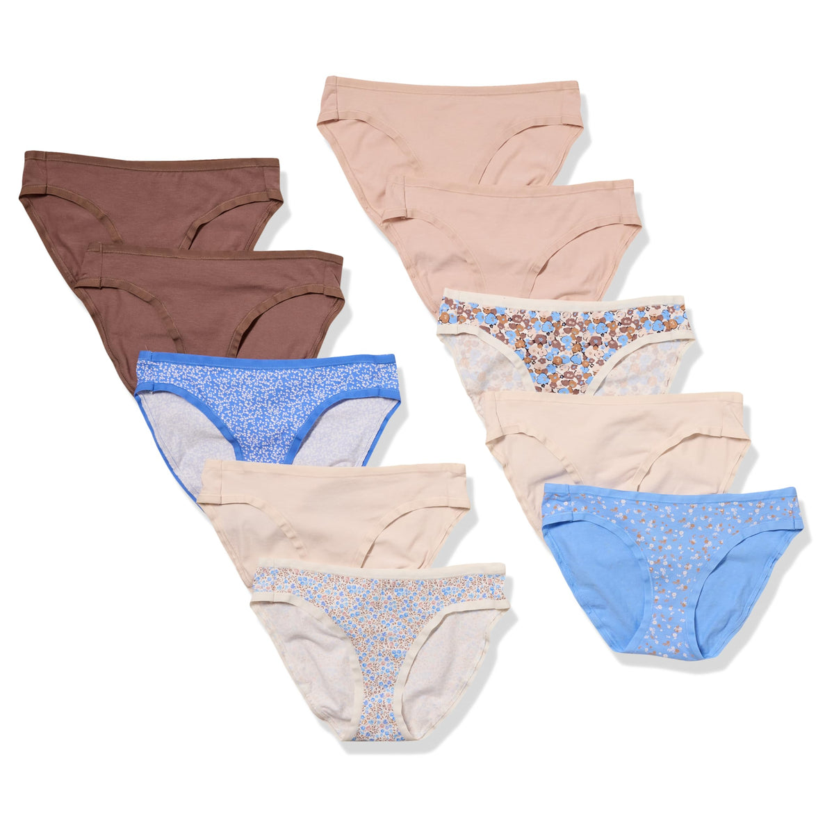 Amazon Essentials Women's Cotton Spandex Bikini Brief Underwear (Available in Plus Size)