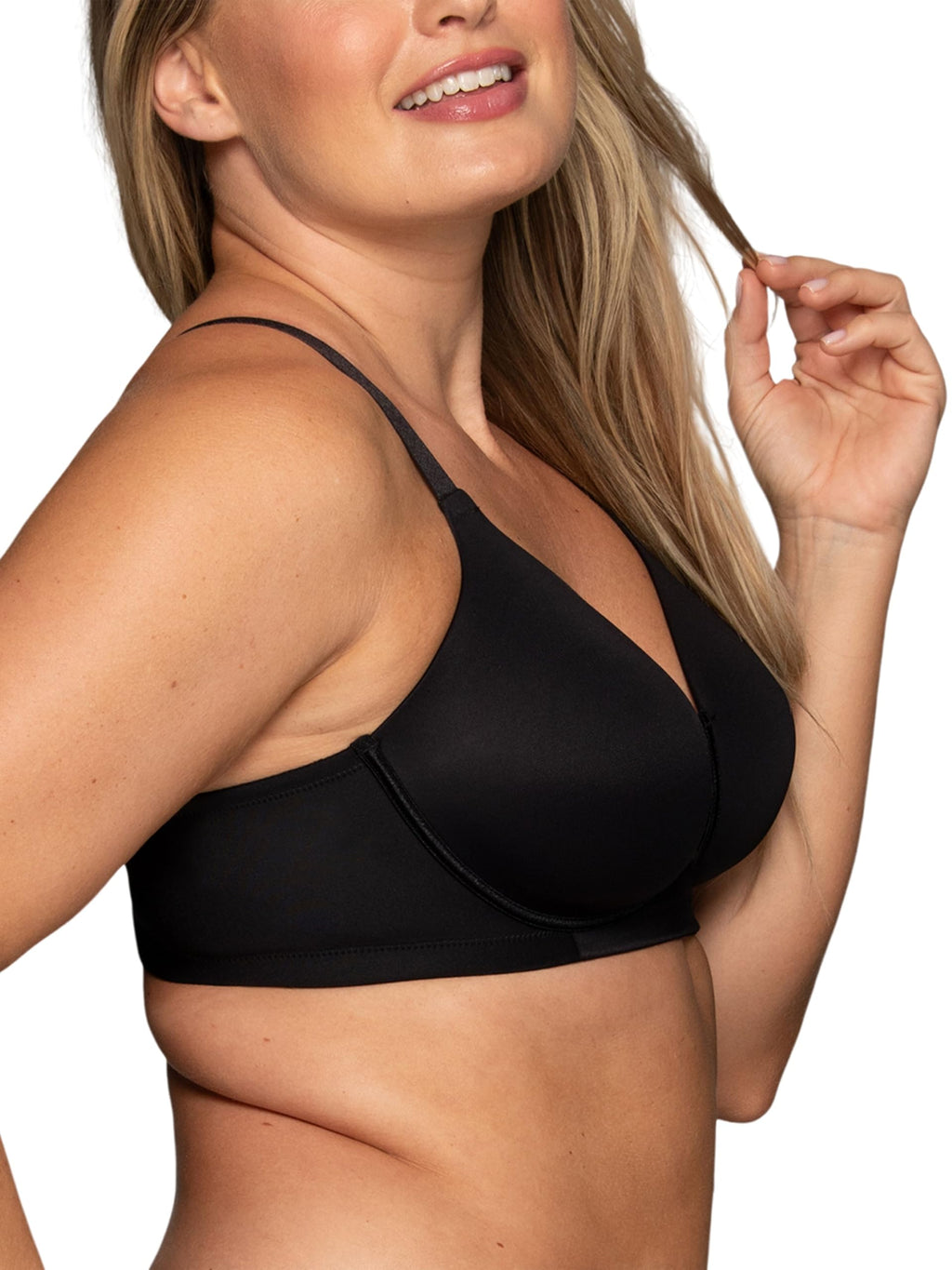 Vanity Fair Women's Full Figure Beauty Back Smoothing Bra, 4 Way Stretch Fabric, Lightly Lined Cups up to H