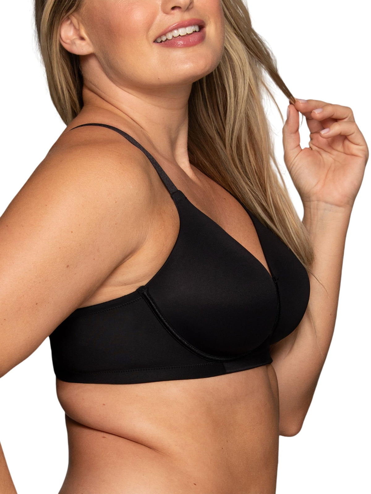 Vanity Fair Women's Full Figure Beauty Back Smoothing Bra, 4 Way Stretch Fabric, Lightly Lined Cups up to H