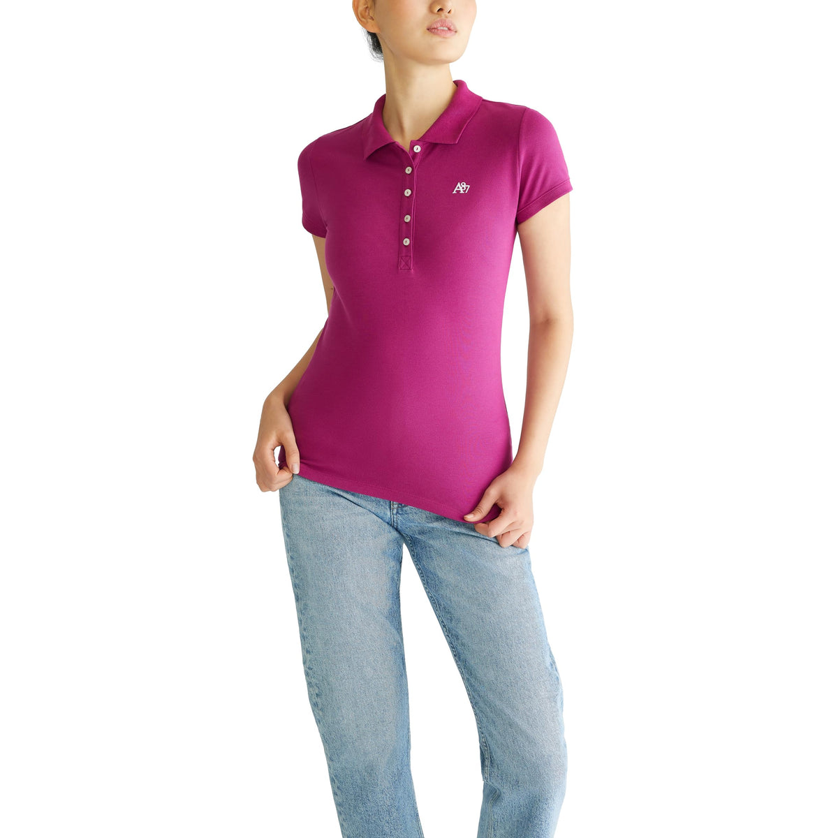 AEROPOSTALE Women's Aero Solid A87 Polo