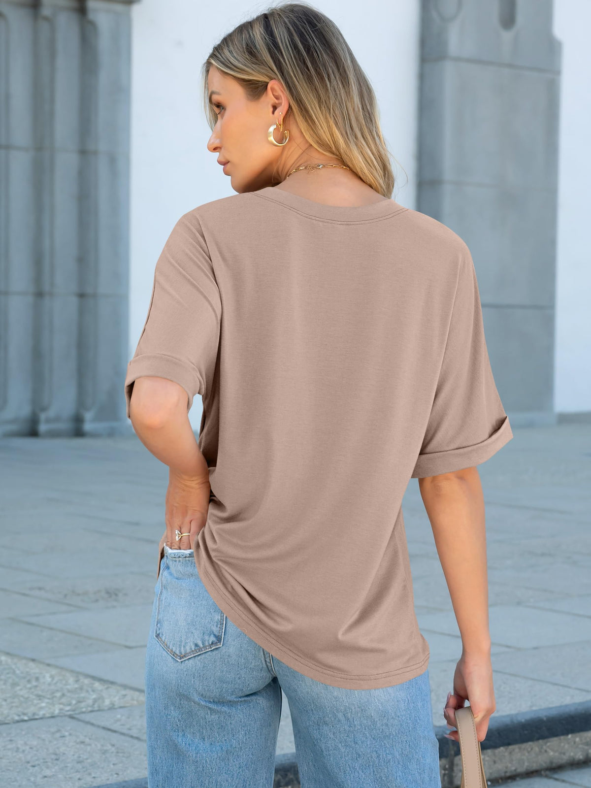 ANRABESS Womens Tops Short Sleeve Oversized T Shirts