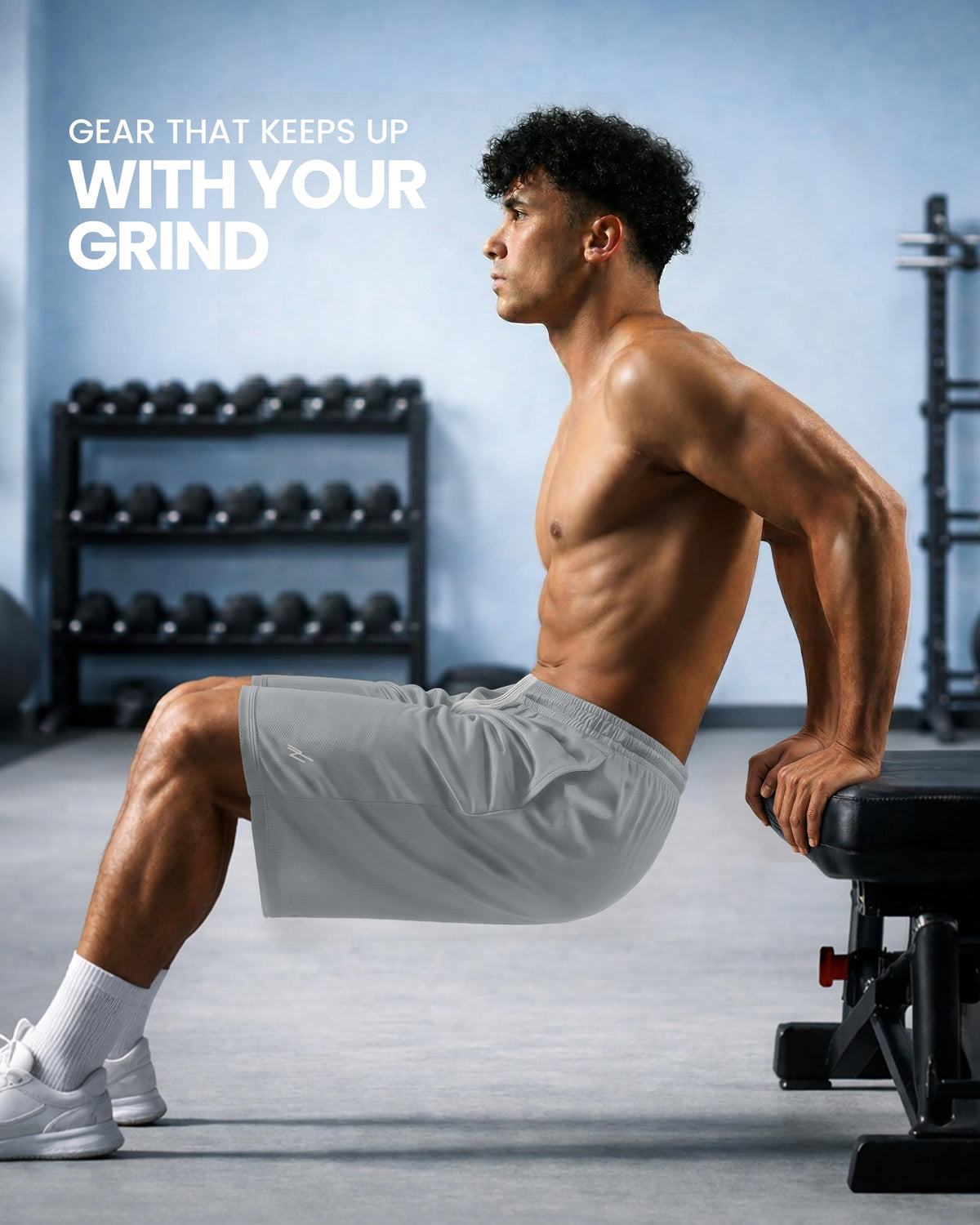 Breathable Mesh Mens Athletic Shorts Loose-Fit Quick Dry Running Gym Shorts