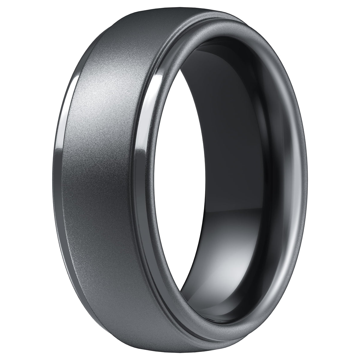 ThunderFit Silicone Rings for Men, Step Edge Rubber Wedding Bands 10mm Wide