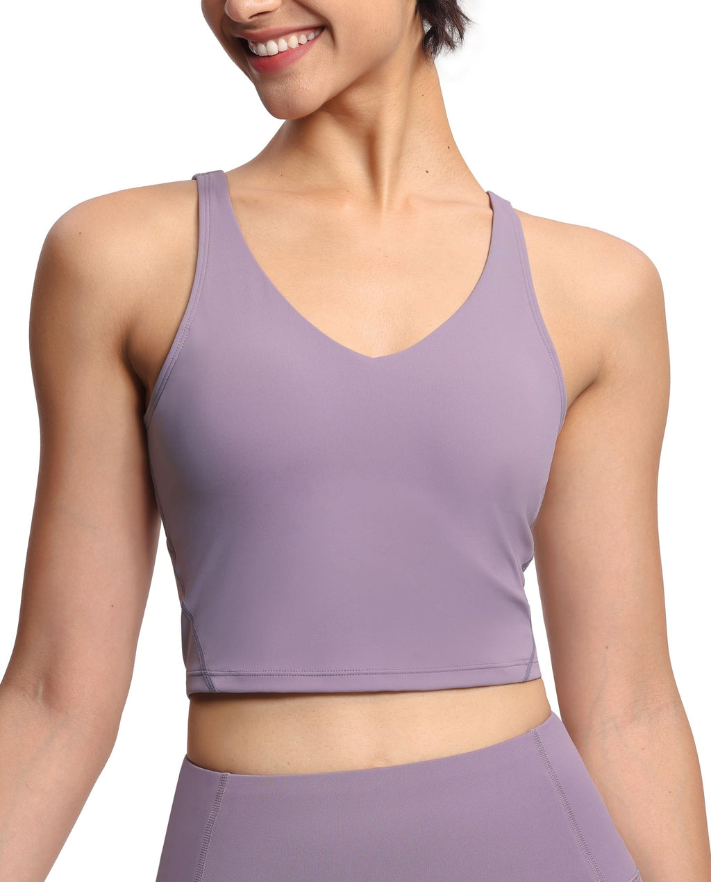 THE GYM PEOPLE Women’s Longline Sports Bra Wirefree Padded Medium Support Yoga Bras Gym Running Workout Tank Tops