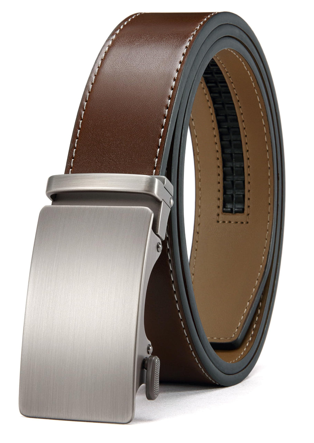 CHAOREN Mens Leather Ratchet Belt - 1 3/8" for Dress Pants