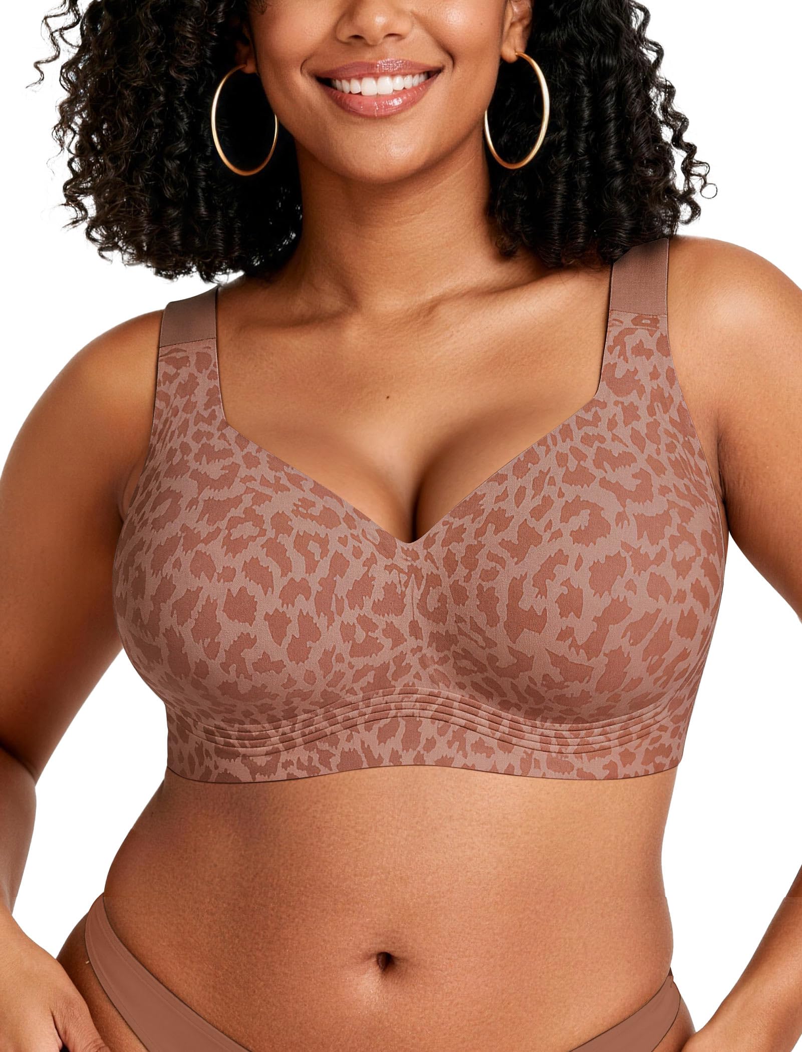 OEAK Womens Wireless Jelly Bras Plus Size Support Push Up Comfortable Bra