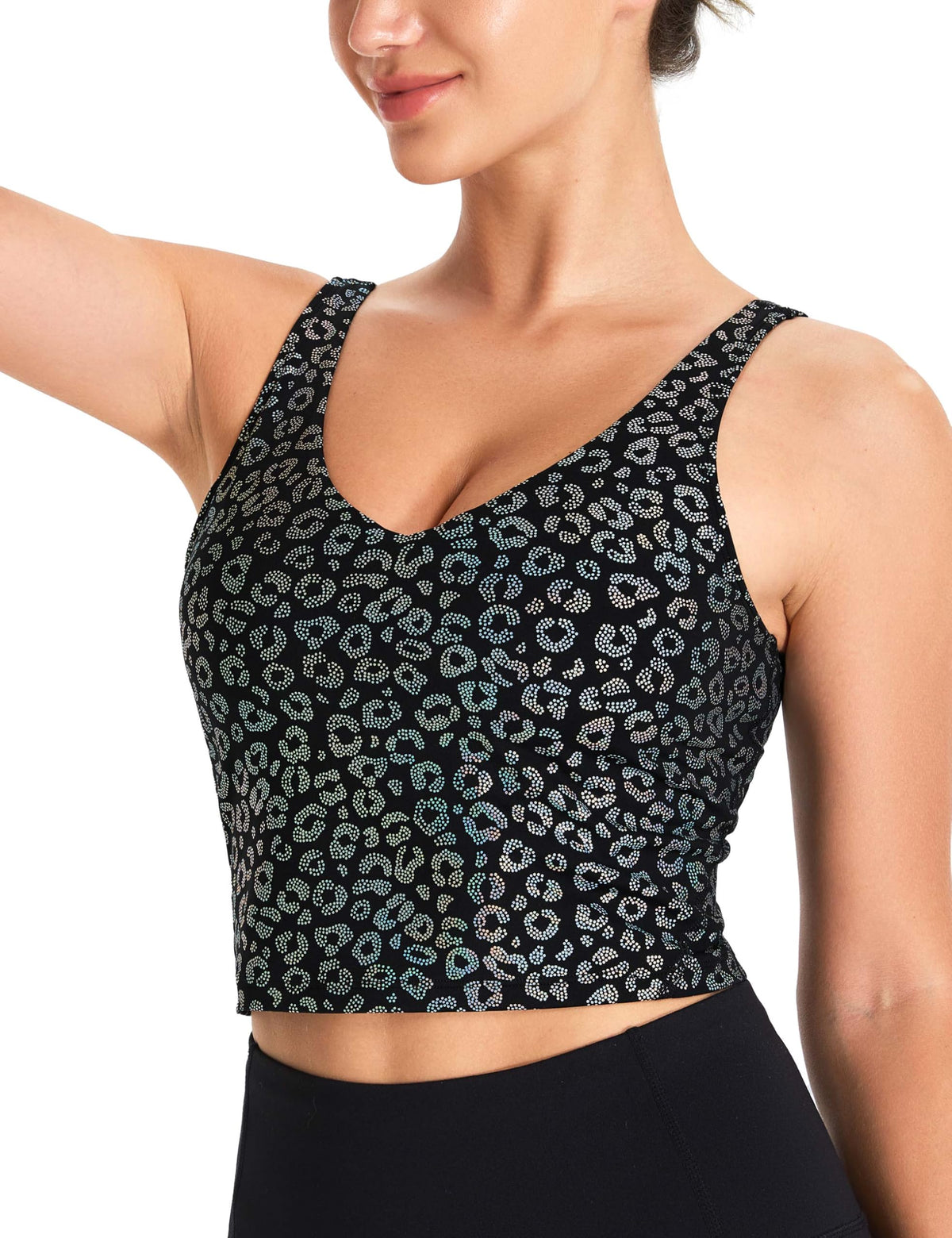 THE GYM PEOPLE Women’s Longline Sports Bra Wirefree Padded Medium Support Yoga Bras Gym Running Workout Tank Tops