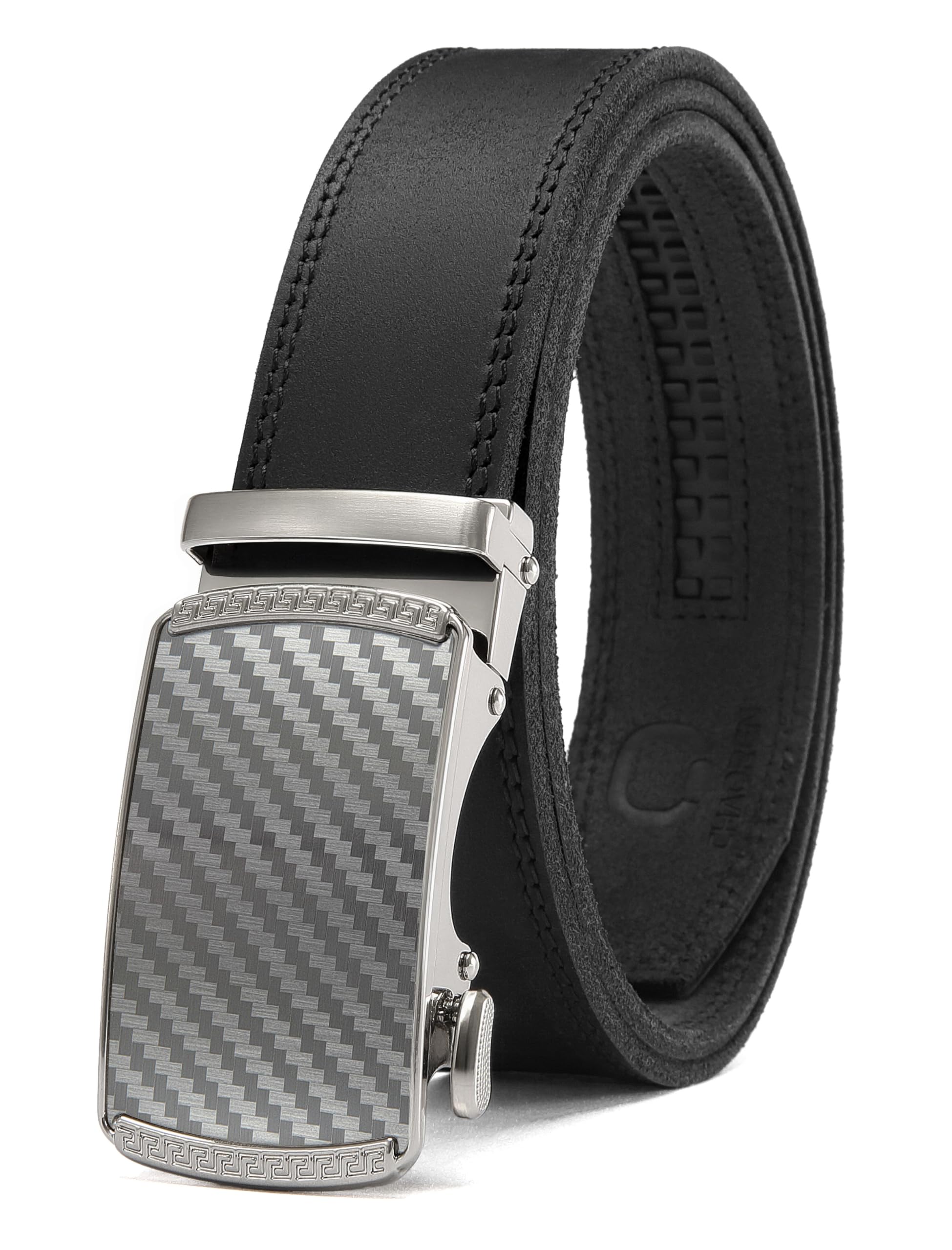 CHAOREN Men's Leather Ratchet Belt - Customizable Fit (35mm)