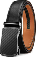 CHAOREN Mens Leather Ratchet Belt - 1 3/8" for Dress Pants
