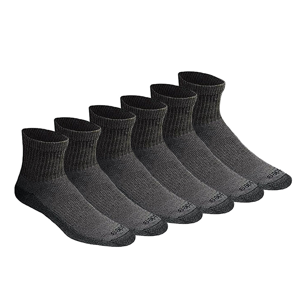 Dickies Men's Dri-Tech Moisture Control Quarter Socks, Available in M-XXL (6, 12, 18 Pairs)