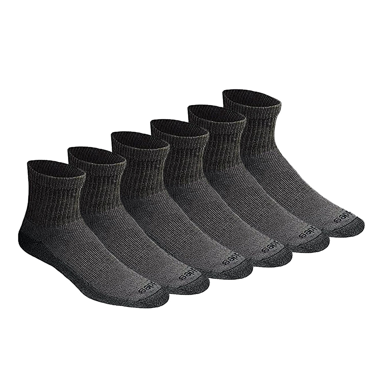 Dickies Men's Dri-Tech Moisture Control Quarter Socks, Available in M-XXL (6, 12, 18 Pairs)