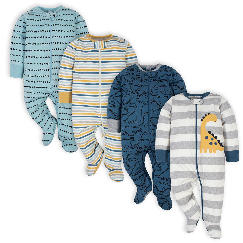 Gerber Baby Boys' 4 Pack Sleep 'N Play Footie