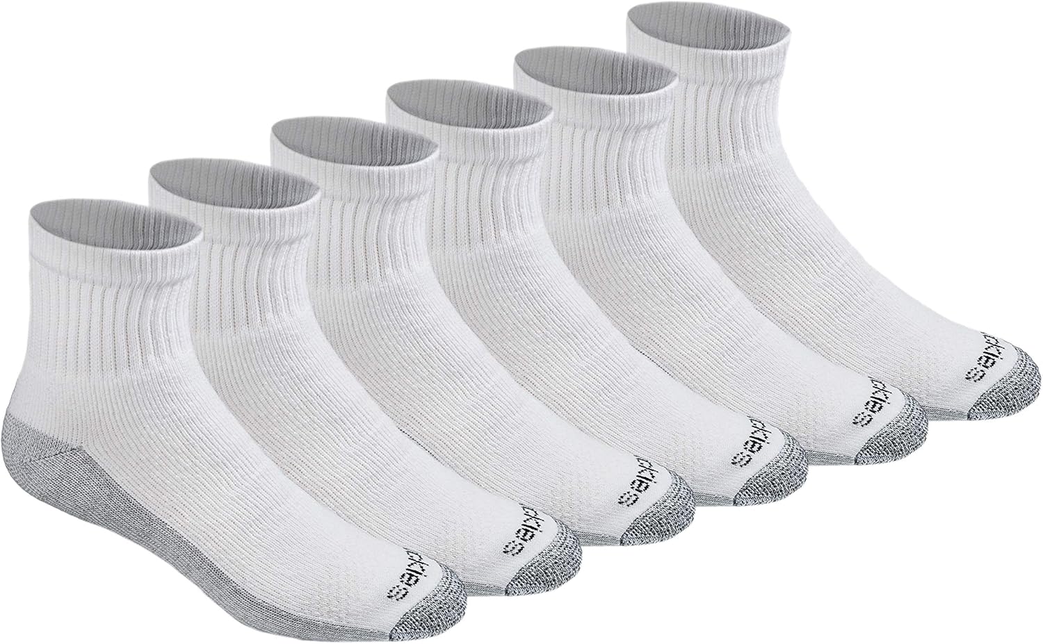 Dickies Men's Dri-Tech Moisture Control Quarter Socks, Available in M-XXL (6, 12, 18 Pairs)