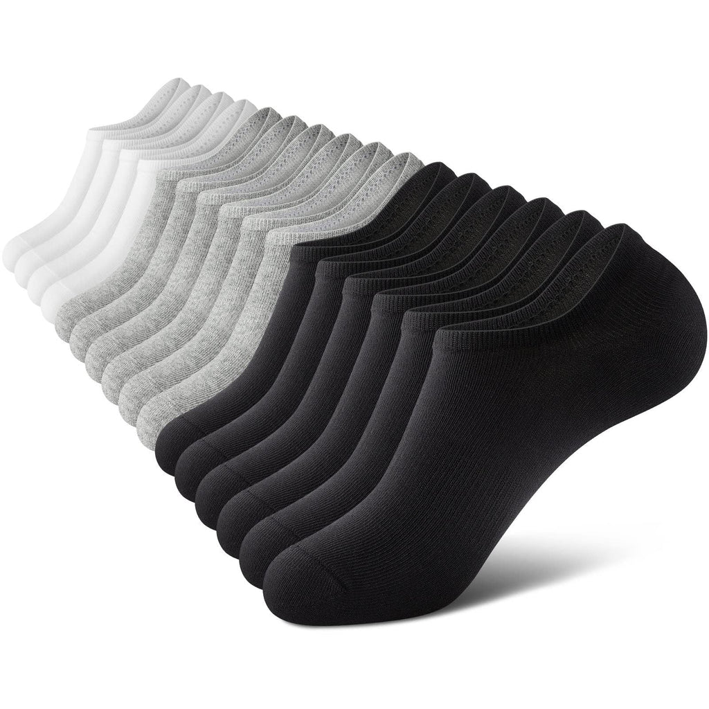 wernies No Show Socks Men, Low Cut Ankle Short Casual Non Slip Socks