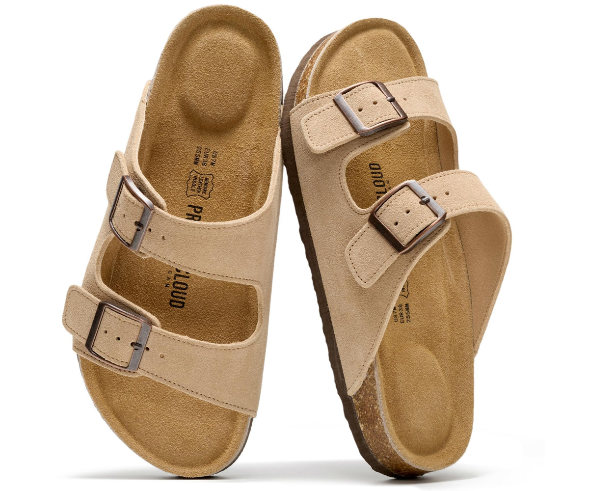 Project Cloud 100% Genuine Leather Womens Sandals Slides for Women (Venita)