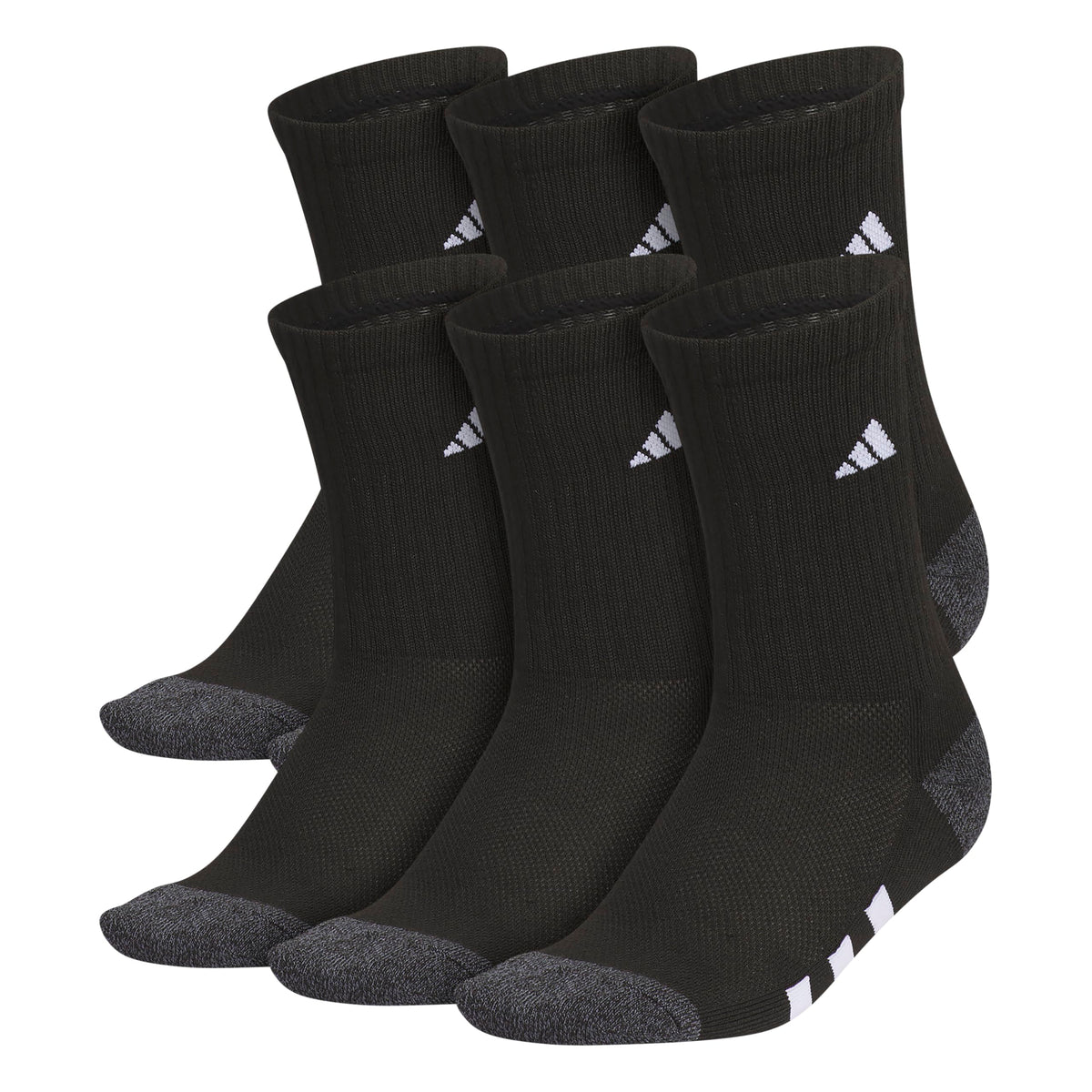 adidas Kids Athletic Cushioned Crew Socks 6 Pairs