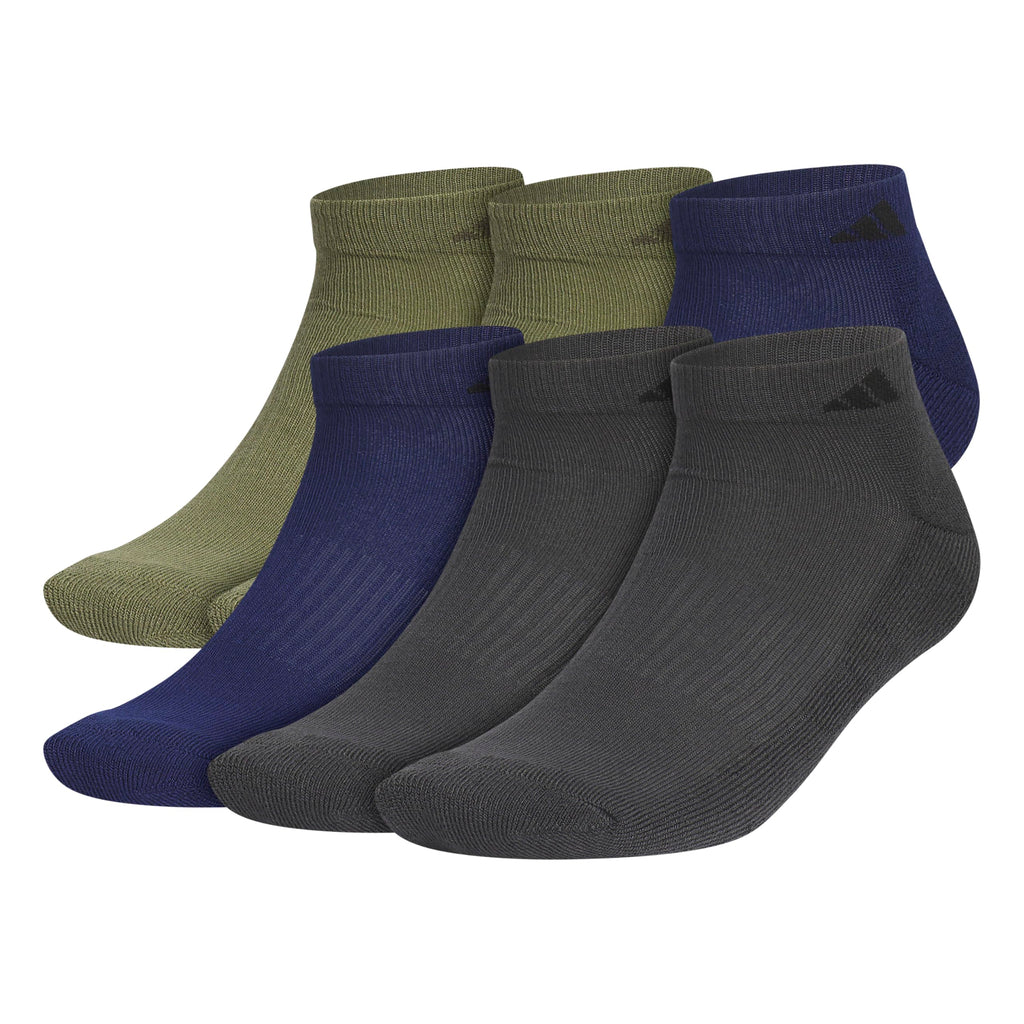 adidas Men's Athletic Cushioned Low Cut Ankle Socks 6 Pairs
