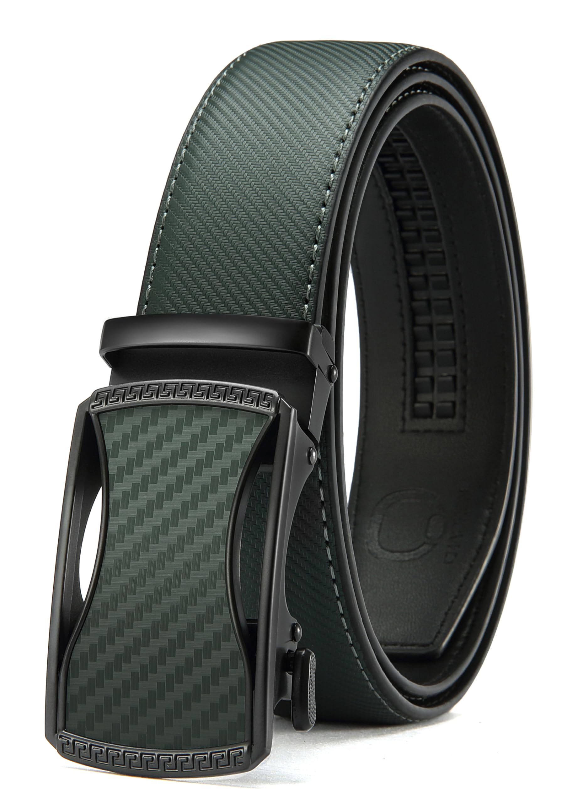 CHAOREN Men's Leather Ratchet Belt - Customizable Fit (35mm)