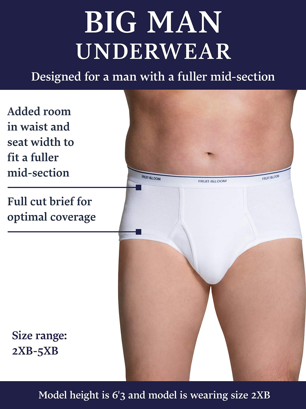 Fruit of the Loom Men's Underwear Briefs, Tag Free & Moisture Wicking